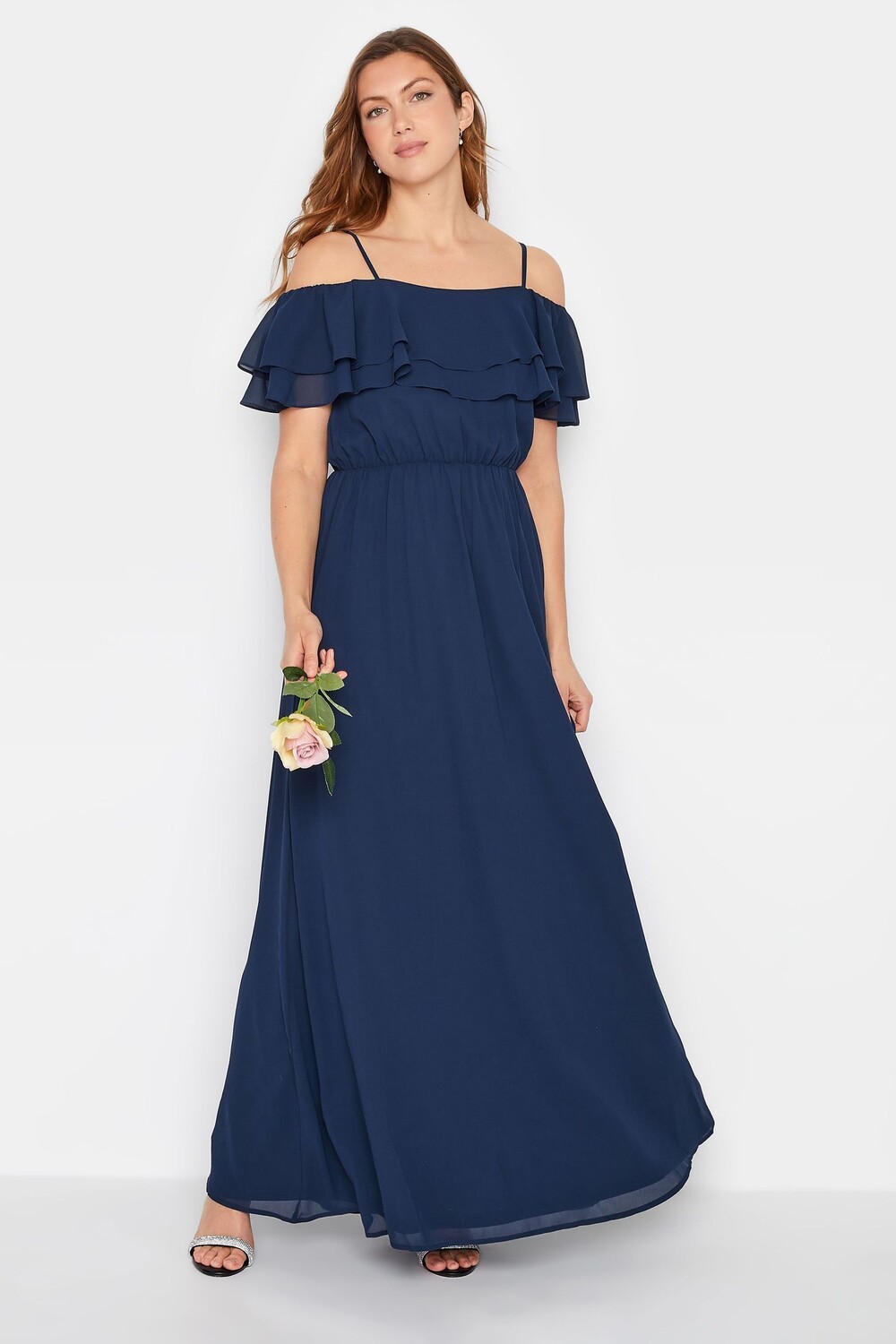 

Платье макси с рюшами Long Tall Sally, синий