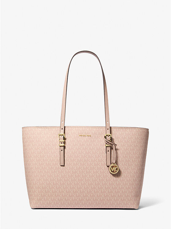 

Большая фирменная сумка-тоут с логотипом Quinn и кожаной сумкой-шоппером Michael Kors, бежевый