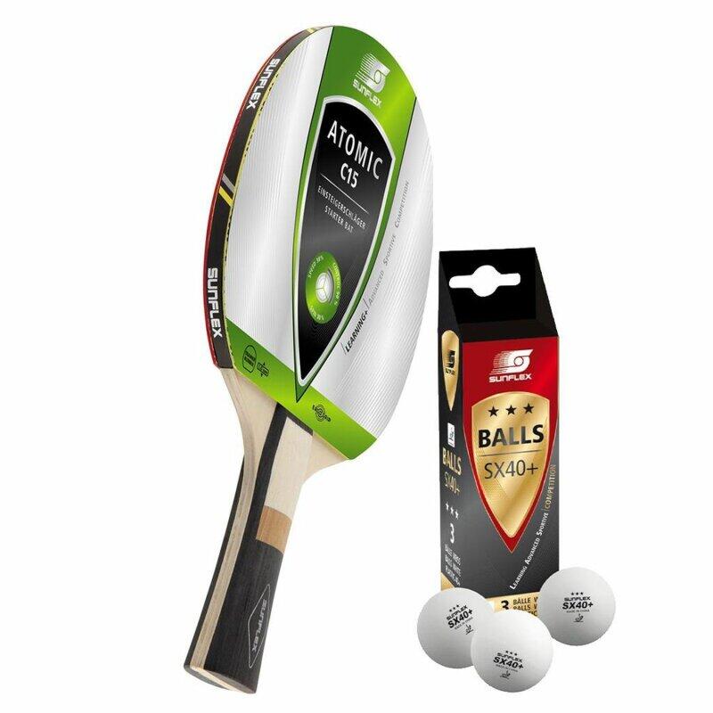 

Sunflex 1 ракетка для настольного тенниса Atomic C15 + 3 мяча для настольного тенниса SX+