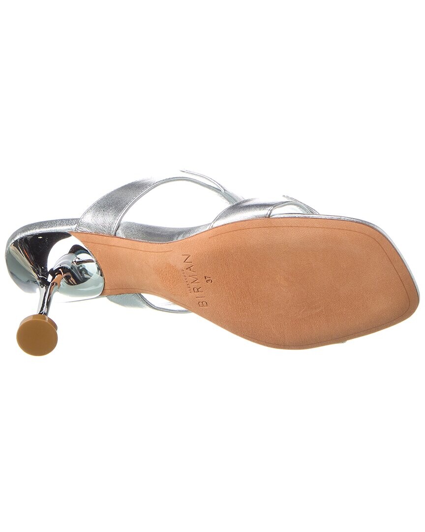 Кожаные сандалии Alexandre Birman Clarita Square 85, серебро