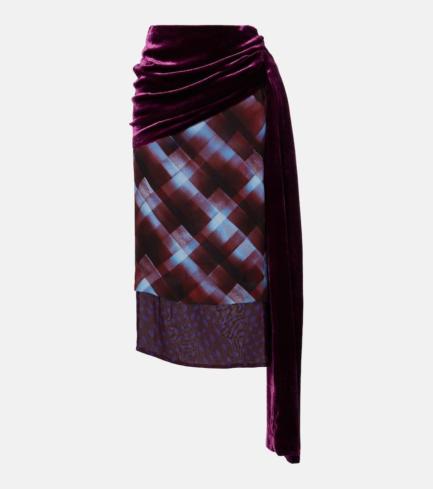 

Драпированная миди-юбка Dries Van Noten, Burgundy