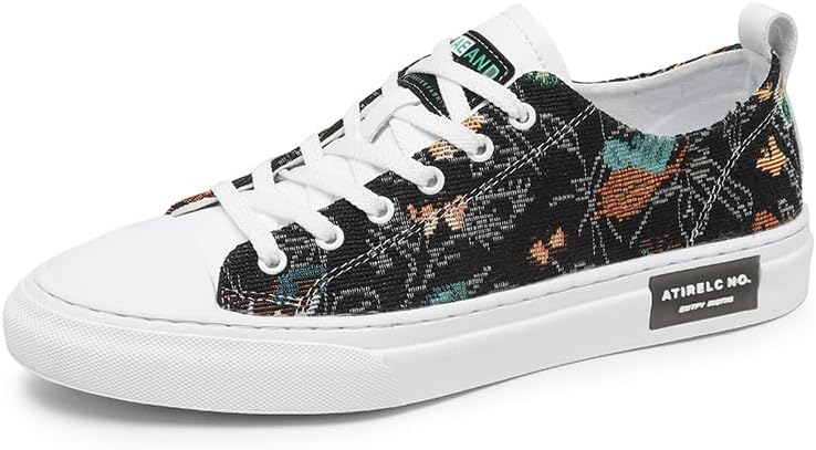 

Мужские легкие роскошные кроссовки LHYXU с вышивкой, повседневные низкие кеды/кроссовки, черный