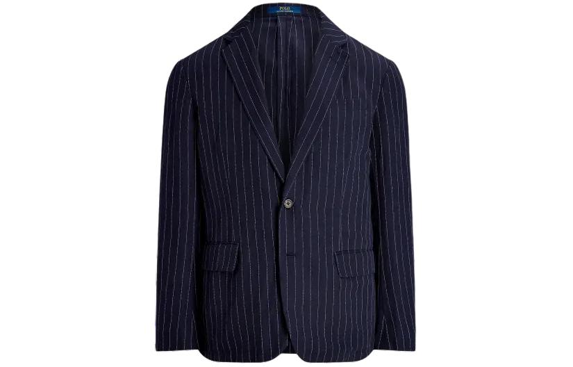 Polo Ralph Lauren Пиджак для делового костюма Polo Soft Modern Pinstripe Twill, мужской, темно-синий — фото 3