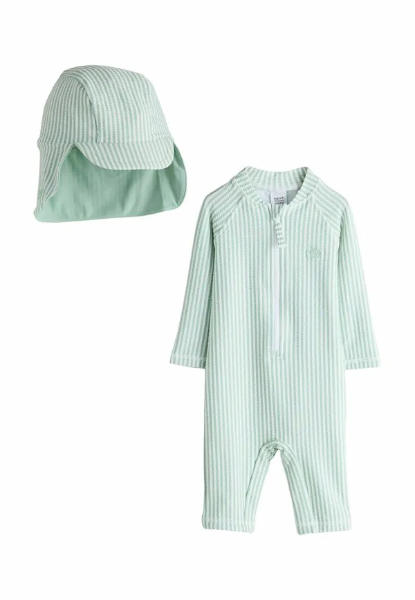 Купальник в полоску стандартного кроя Next, Mint Green