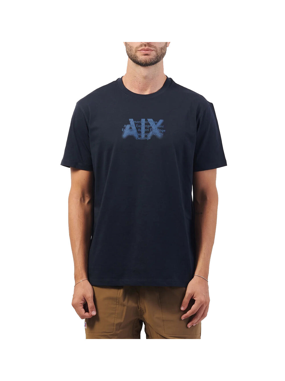 

Синяя мужская футболка Armani Exchange