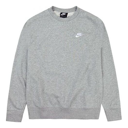 

Толстовка men's sportswear club crw casual sport round necklong sleeve shirt men's grey Nike, серый