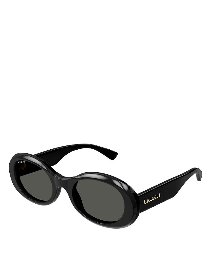 

Солнцезащитные очки Symbol Oval, 52 мм Gucci, черный