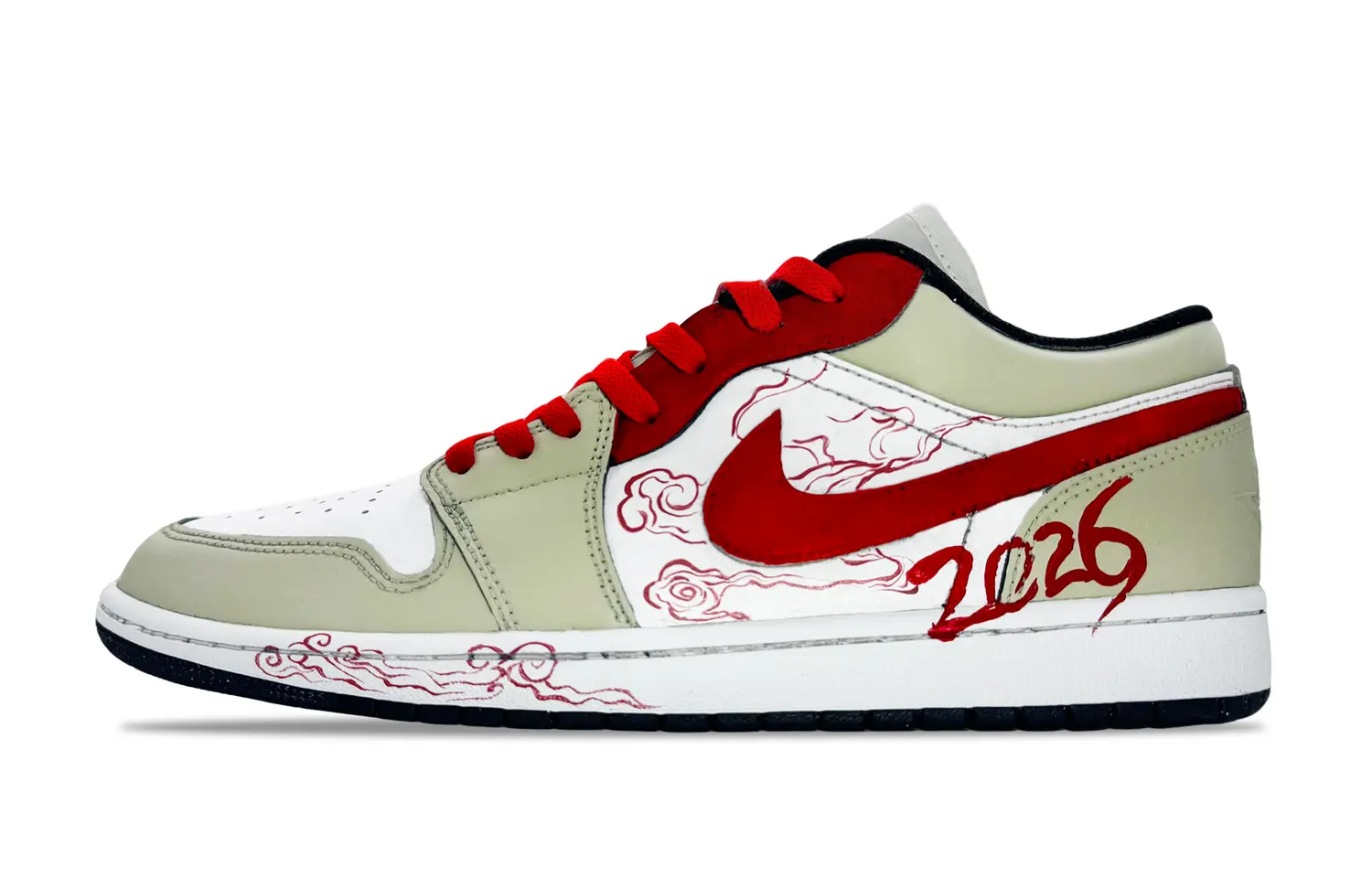 

Jordan Air 1 Abrasion Resistant Low top Vintage Basketball Shoes Unisex Black