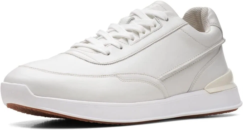 Мужские кроссовки Clarks Racelite на шнуровке, 2-White Leather