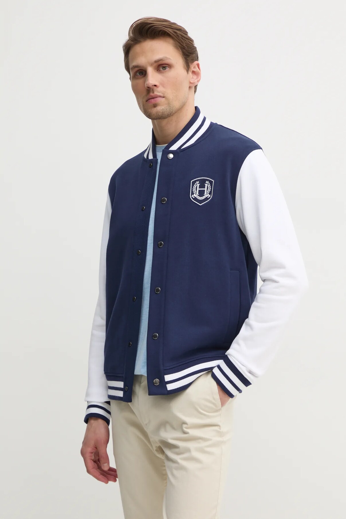 

Хлопковая толстовка Hackett London, темно-синий