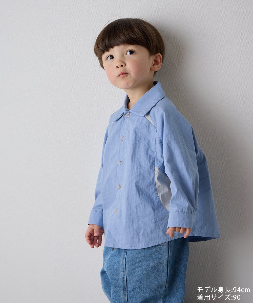 Двухцветная рубашка с рукавами реглан Riziere, LIGHTBLUE — фото 2