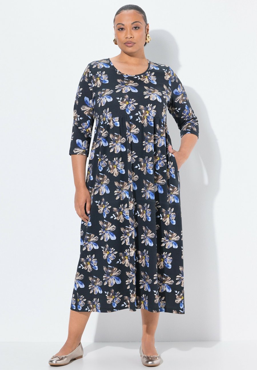 

Платье Ulla Popken FLOWER EMPIRE A-LINE POCKET , Black