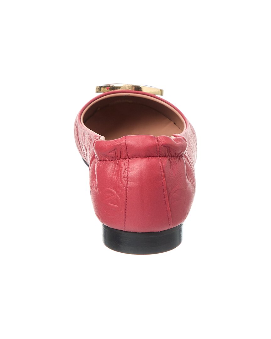 Валентино от Марио Валентино Каллиопа Кожаные балетки Valentino by Mario Valentino, красный — фото 3