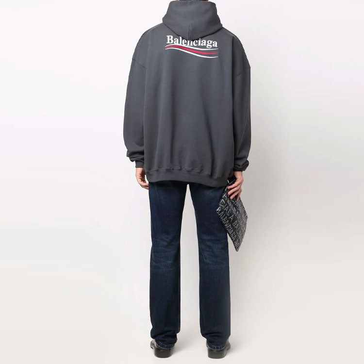 Худи Balenciaga Political Campaign Hoodie 'Grey', серый — фото 3