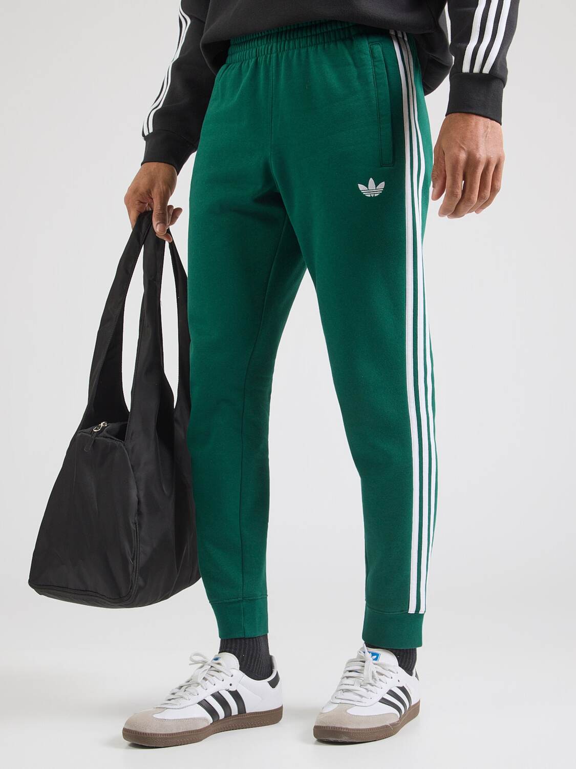 Adidas Originals Зеленые суженные брюки — фото 3