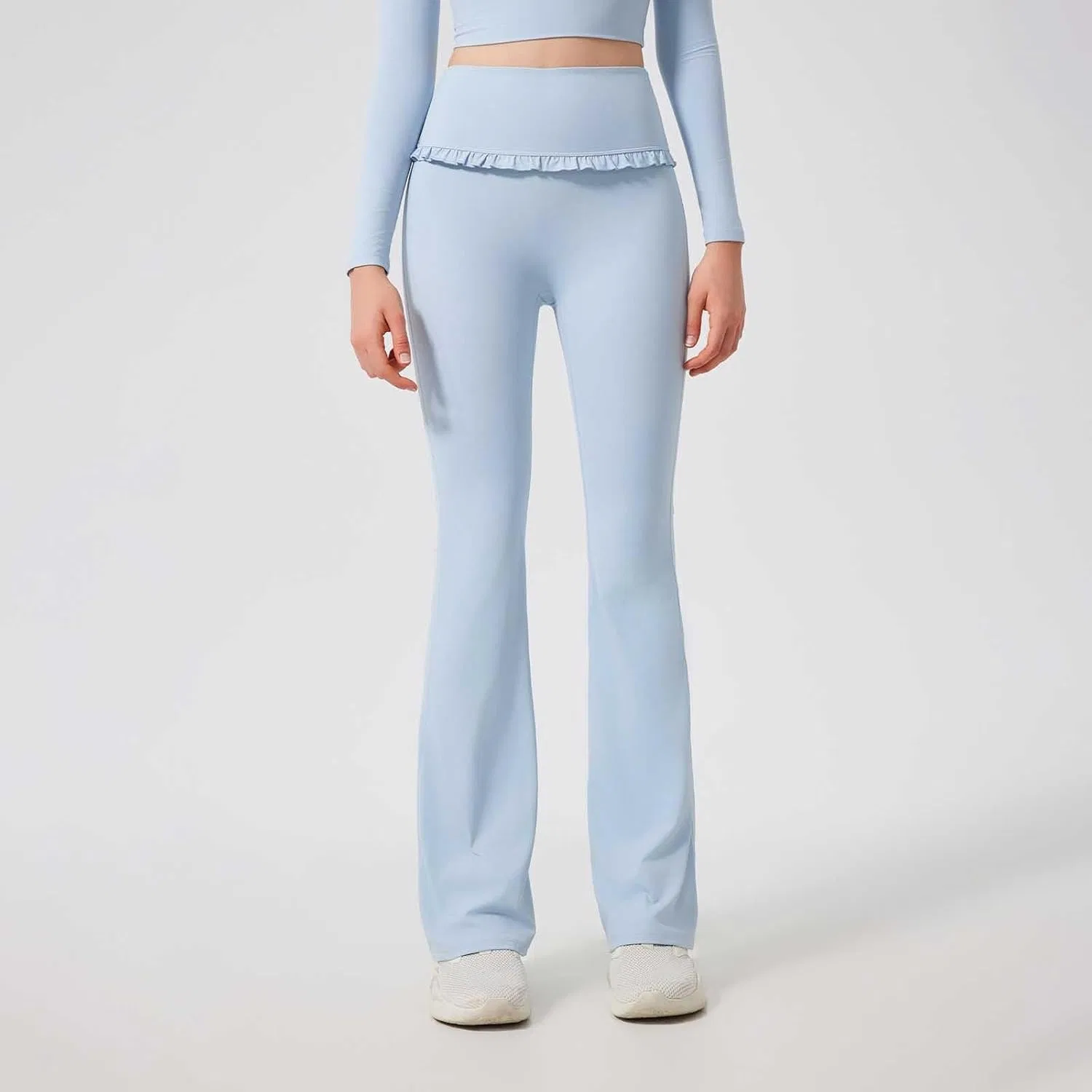 Женские брюки для йоги Flared High Waist, Light Blue — фото 2