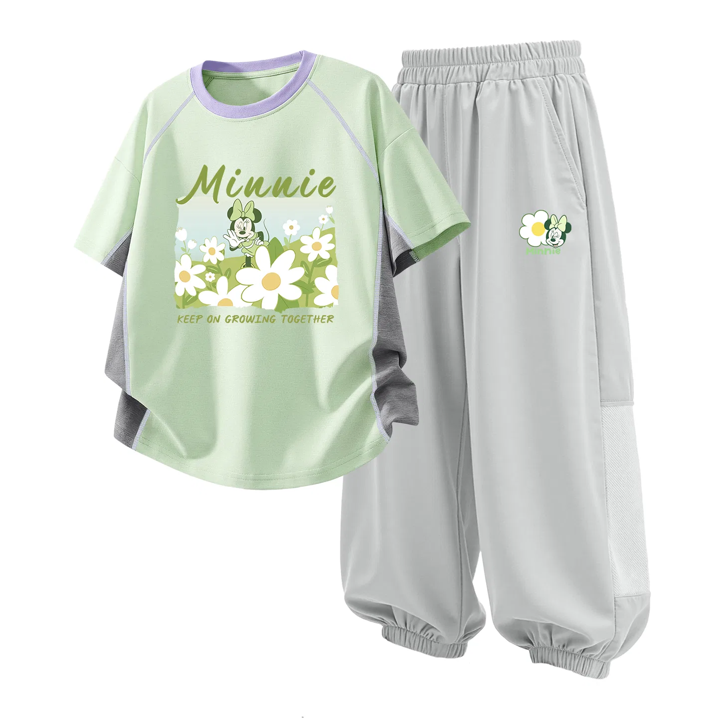 Детский спортивный костюм Casual Sportswear 2 Piece Set Disney, Di Fe Kissy K Purple+Di Fe Kissy K Rose Purple — фото 3