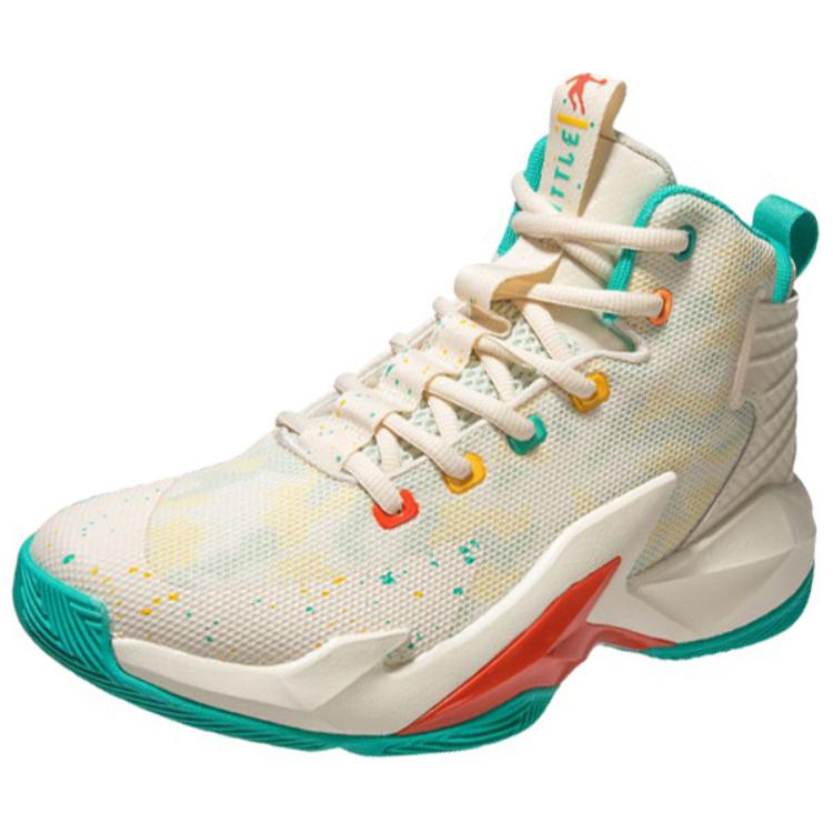 

Баскетбольные кроссовки Basketball Shoes Men High-Top Vanilla Yellow/atomic Green Qiaodan