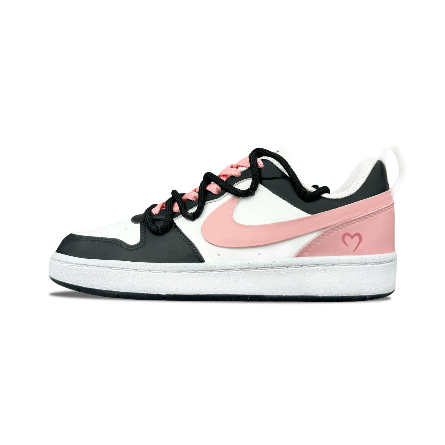 

Кроссовки Nike Court Borough Skateboarding Shoes Women's Low-top White/black/pink, цвет Peach