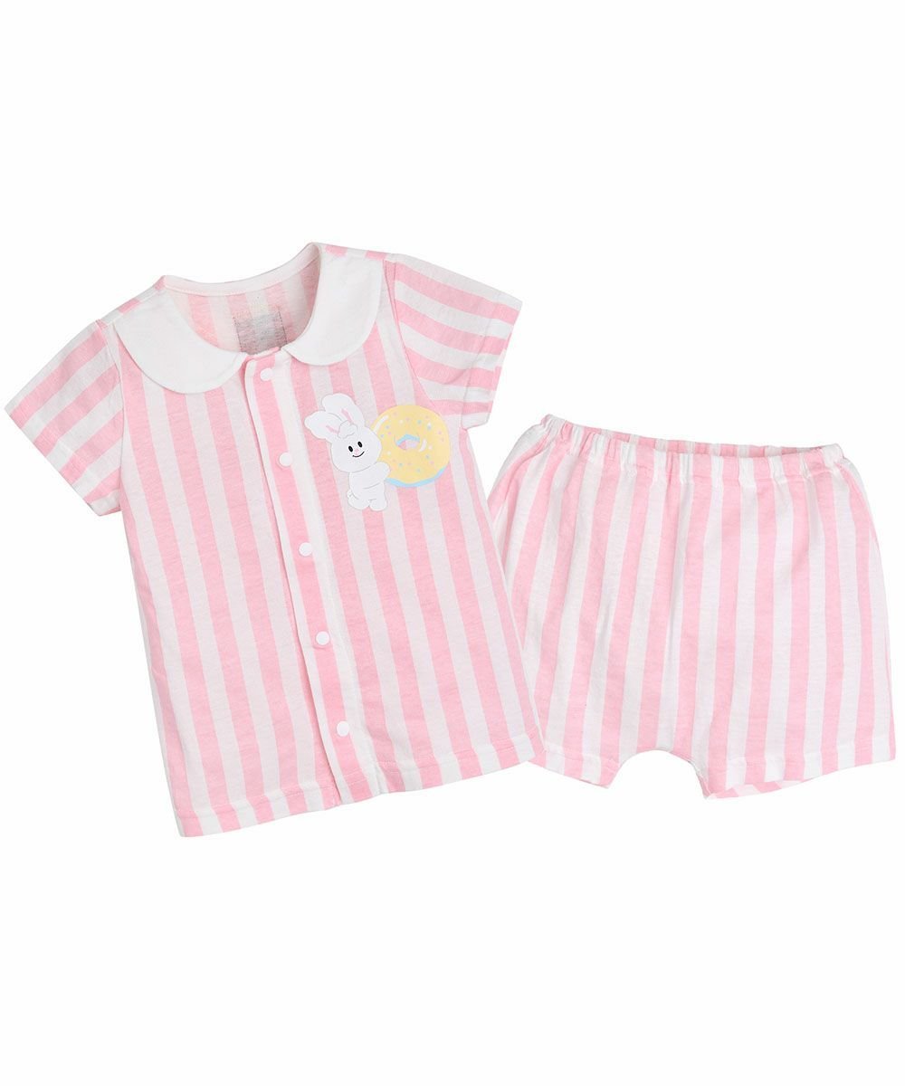Комплект из полосатого топа и брюк Notted Moimoln, Pink