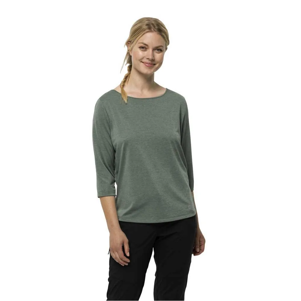 

Футболка Jack Wolfskin Jwp 3/4 sleeve, серый/зеленый
