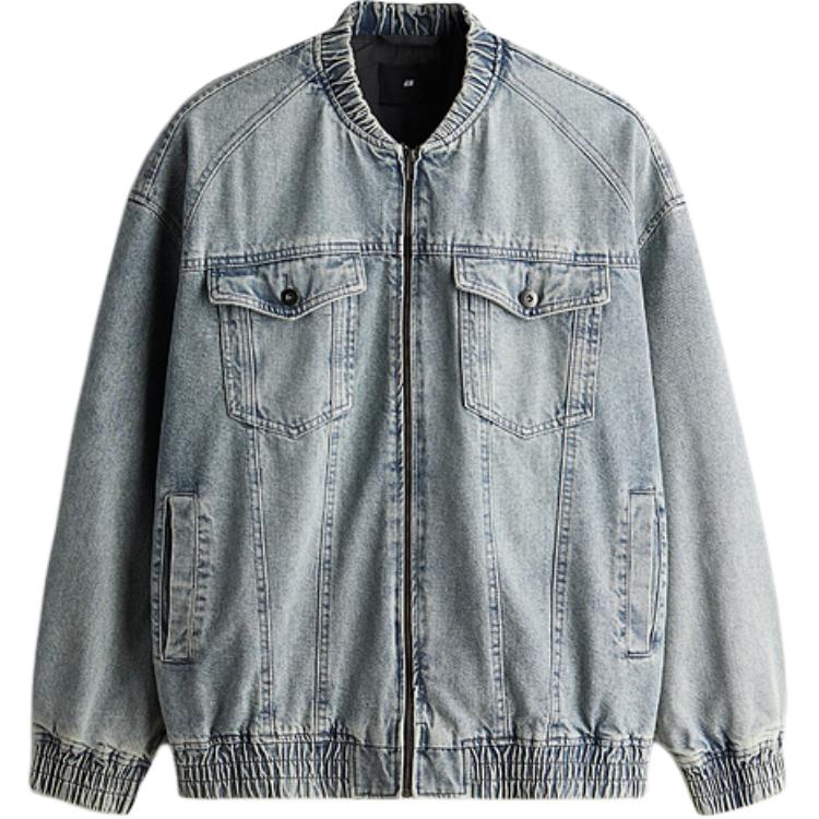 

H&M Мужская джинсовая куртка, светло-голубая