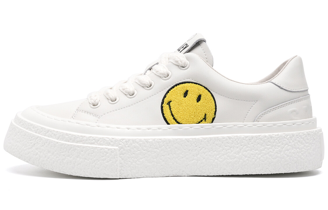 

Кеды мужские, обувь для скейтбординга низкая белый Smiley