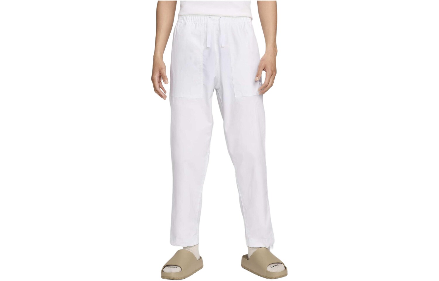 

Трикотажные спортивные штаны мужские белые Nike, белый