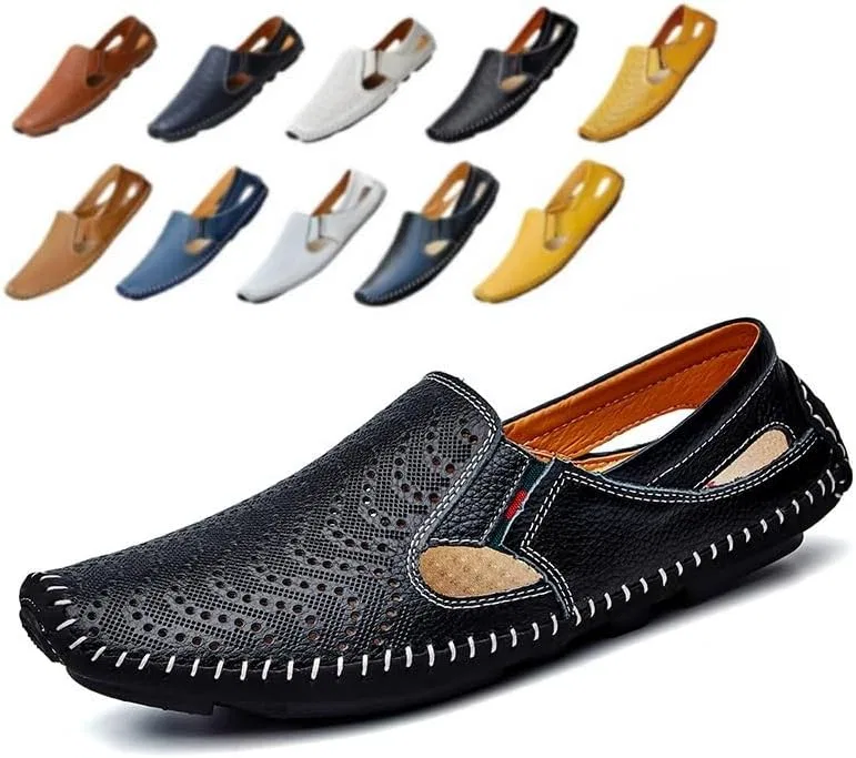 Мужские лоферы, кожаные, мягкая подошва, модель Driving Penny Loafers, 04