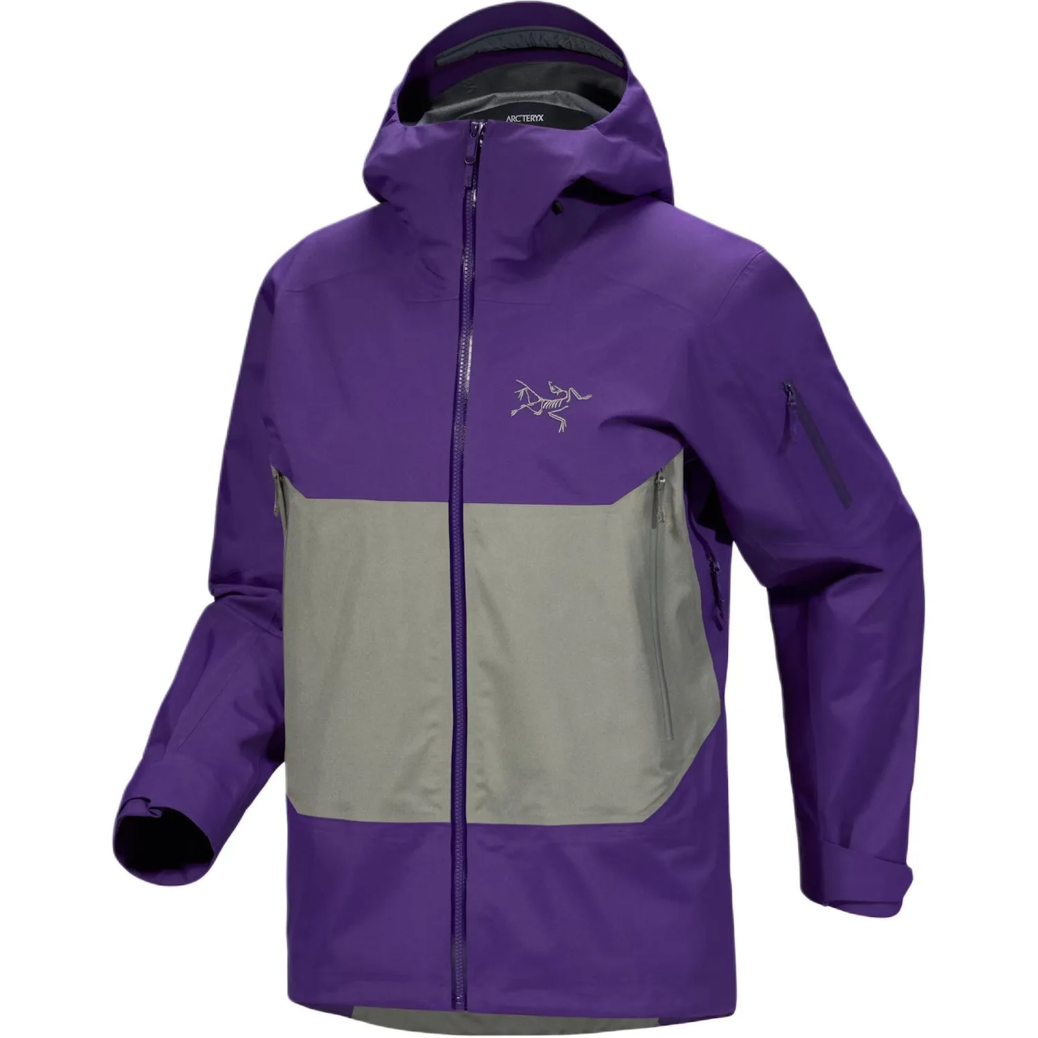 Куртка SABRE мужская с капюшоном Arcteryx, Rock Crack Purple/Dusty Green/Azalea/Forage