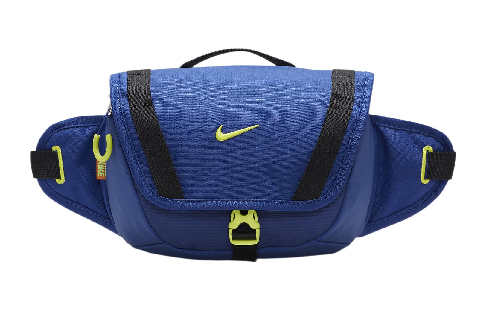 

Футболка Nike из смеси полиэстера и нейлона, через плечо, поясная сумка унисекс, тёмный королевский синий и атомно-зелёный, тёмный королевский синий и оригинальный зелёный
