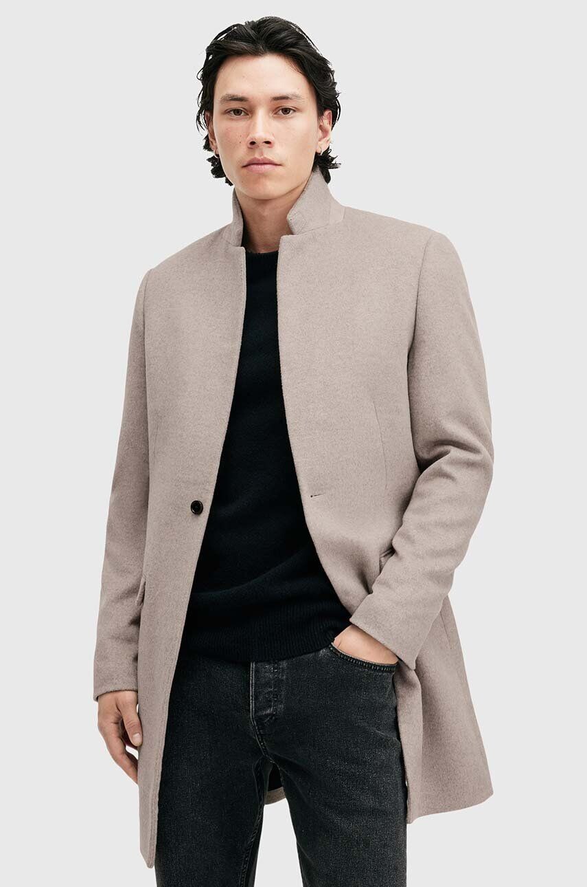 

Пальто с добавлением шерсти HARGROVE COAT AllSaints, серый