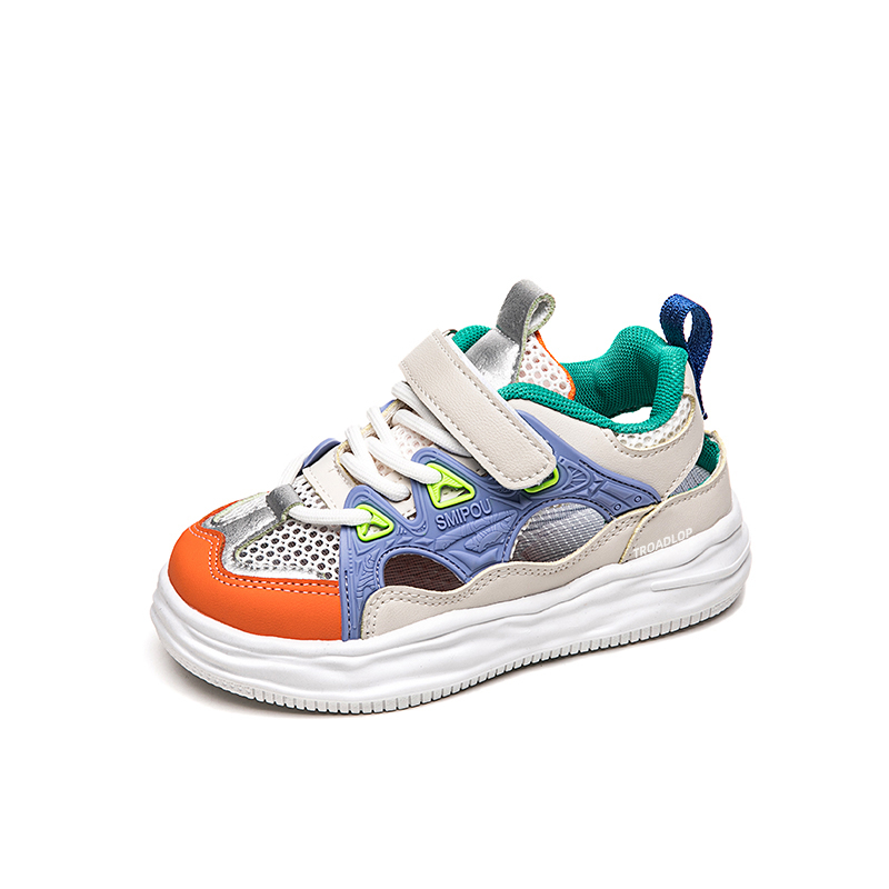 

Нескользящие, износостойкие, легкие, амортизирующие, дышащие, низкие детские кроссовки для повседневной носки. TROADLOP, оранжевый