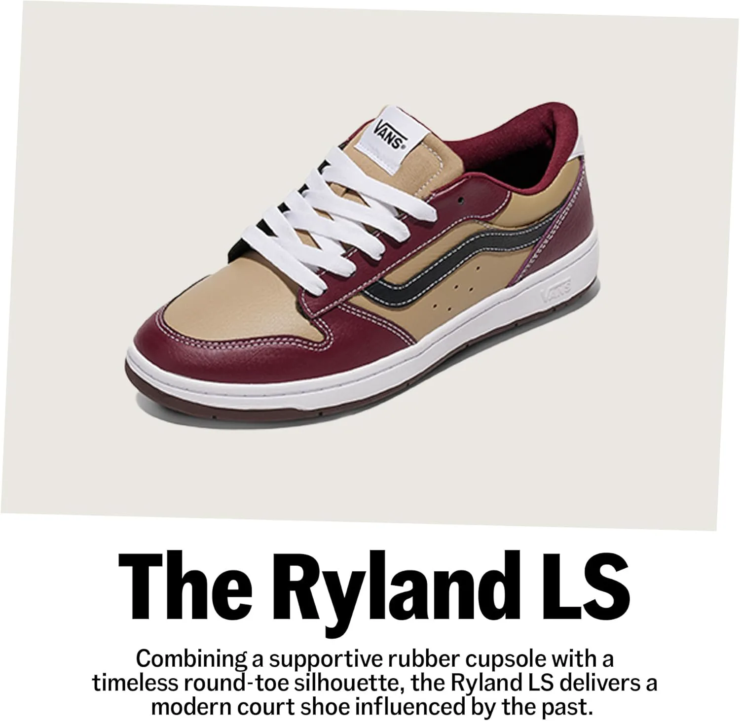 Кроссовки Vans Mens Ryland Ls, белый/черный — фото 4