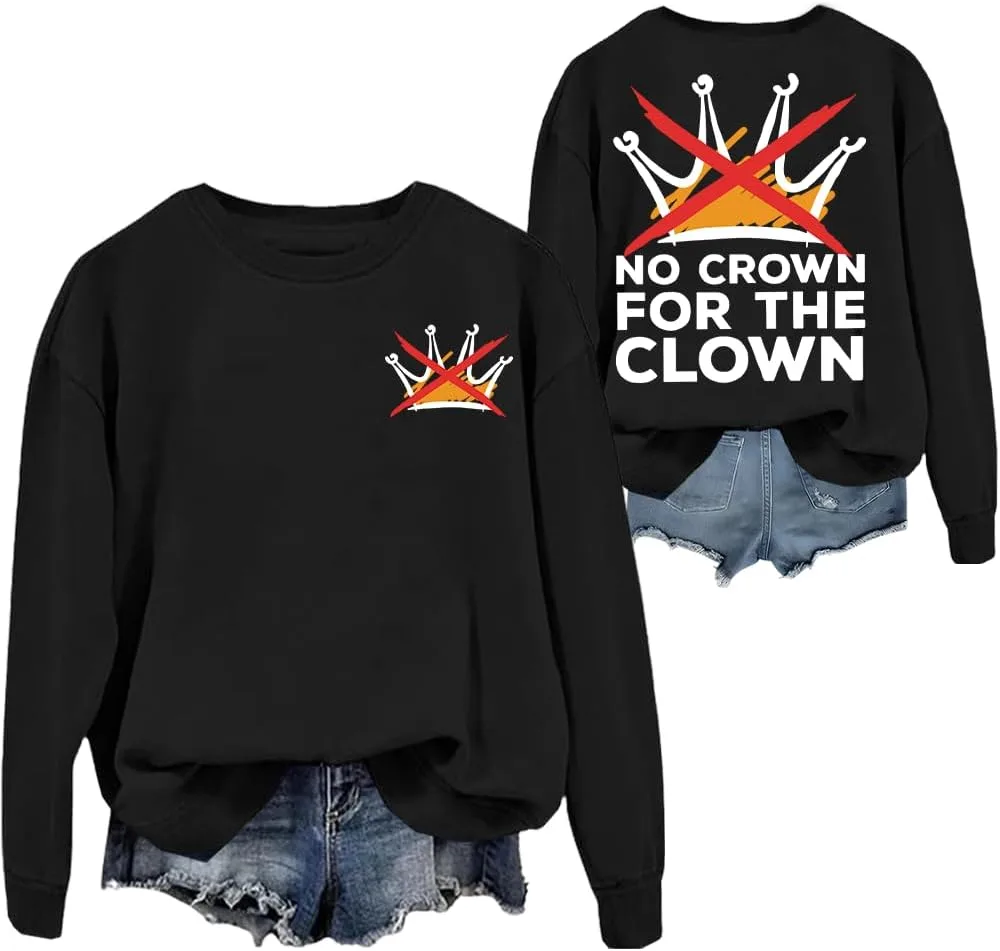 

Свитшот No Crown For The Clown, худи No Kings, графический woati