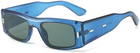 

Классические солнцезащитные очки Mi Nail с широкими дужками, модель 2026 года, для женщин. Простые, персонализированные, повседневные, в квадратной оправе MTZJH, Clear Blue