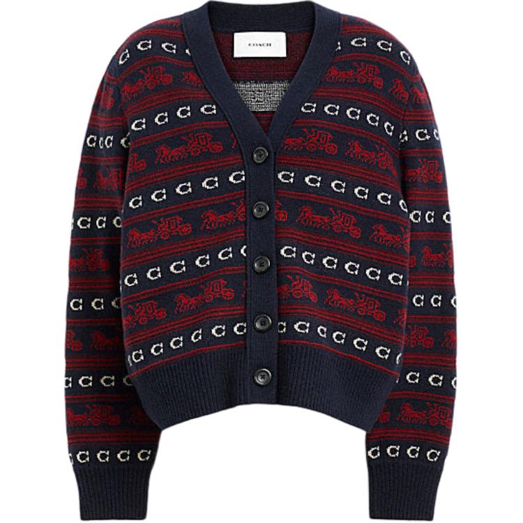 

COACH FW24 Джемпер женский, цвет синий красный