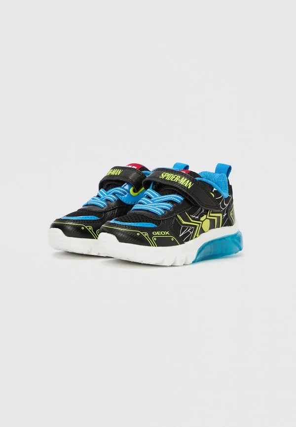 Светящиеся кроссовки marvel spiderman ciberdron boy Geox, Black/Lime — фото 2