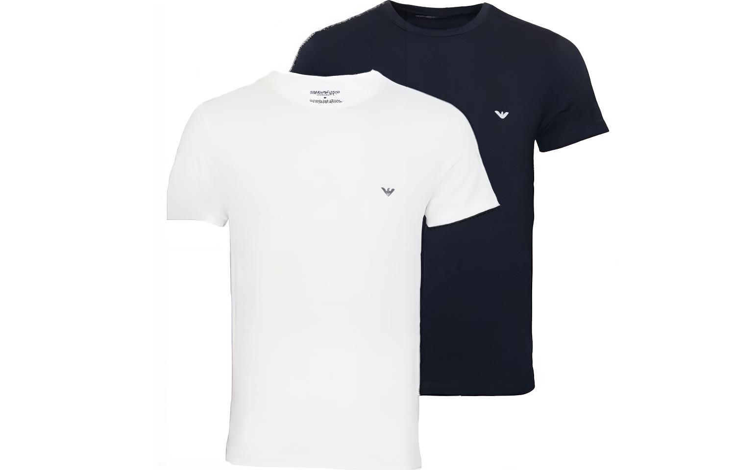 Мужские футболки Knit 2pack EMPORIO ARMANI, синий/белый — фото 3