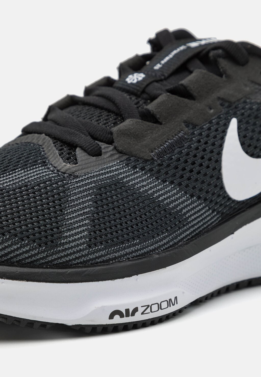 Кроссовки на гусиной подошве Air Zoom Structure 25 Nike, черный/белый/темно-дымчато-серый