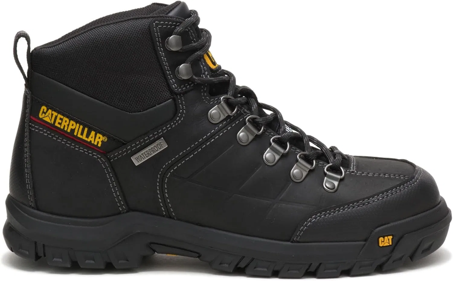 Мужские водонепроницаемые рабочие ботинки Caterpillar Threshold со стальным носком, Black — фото 3