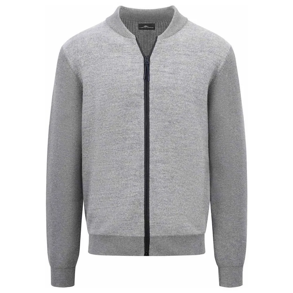 

Свитер Fynch Hatton 1409315 full zip, серый
