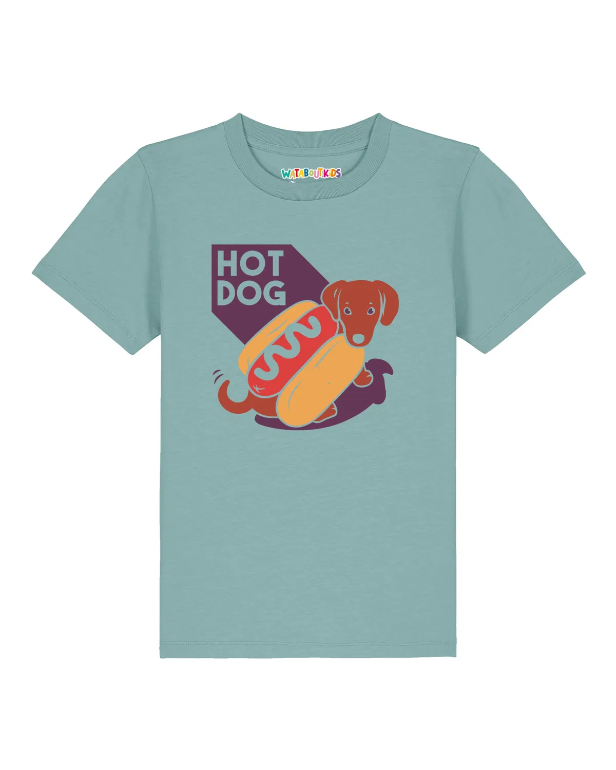 Футболка 'Hot Dog' Watabout.Kids, Turquoise