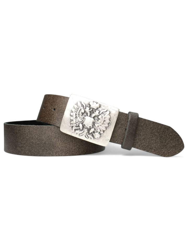 

Традиционный ремень с двойной пряжкой традиционного коричневого цвета FRONHOFER