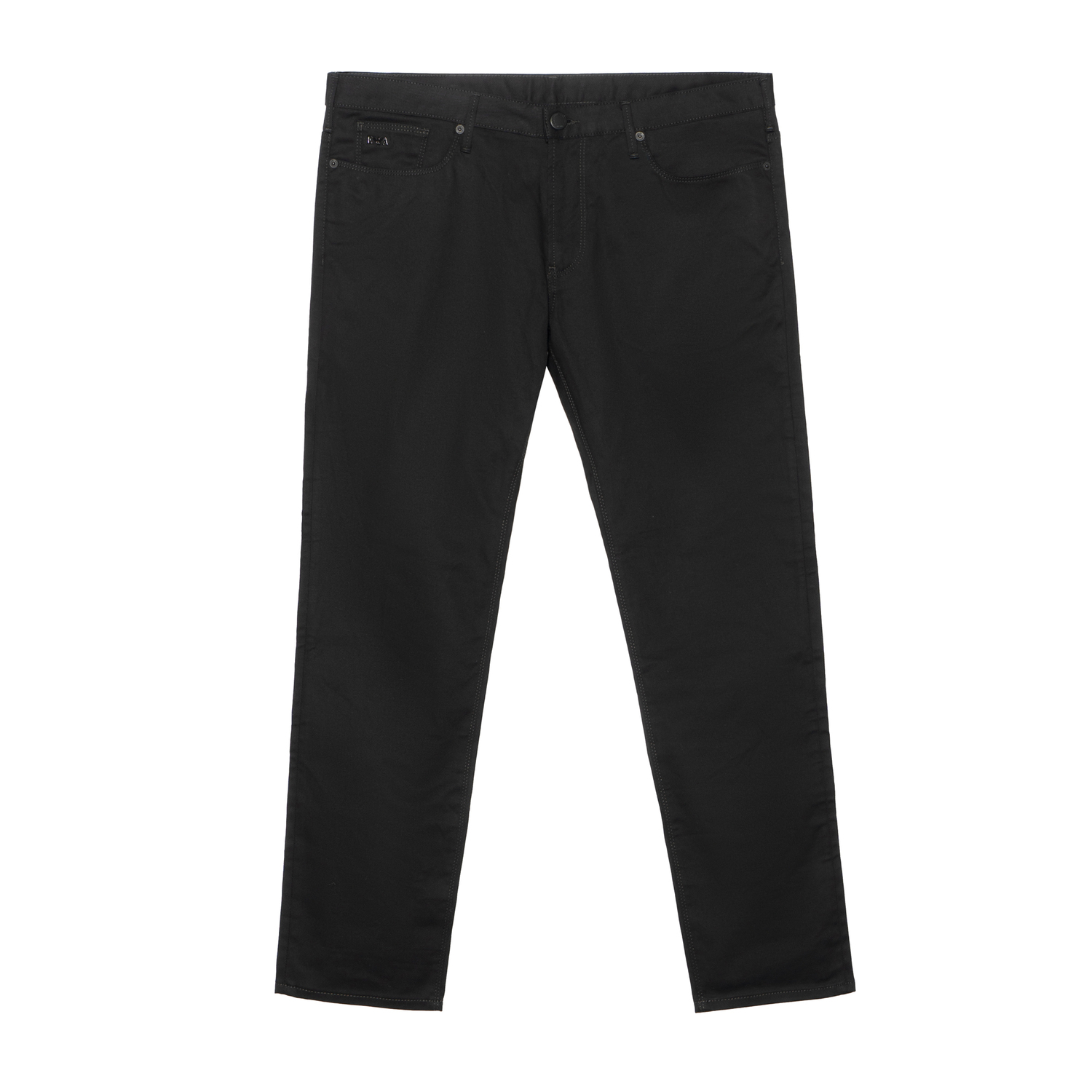 J06 эластичные твиловые брюки Slim fit EMPORIO ARMANI, черный — фото 3