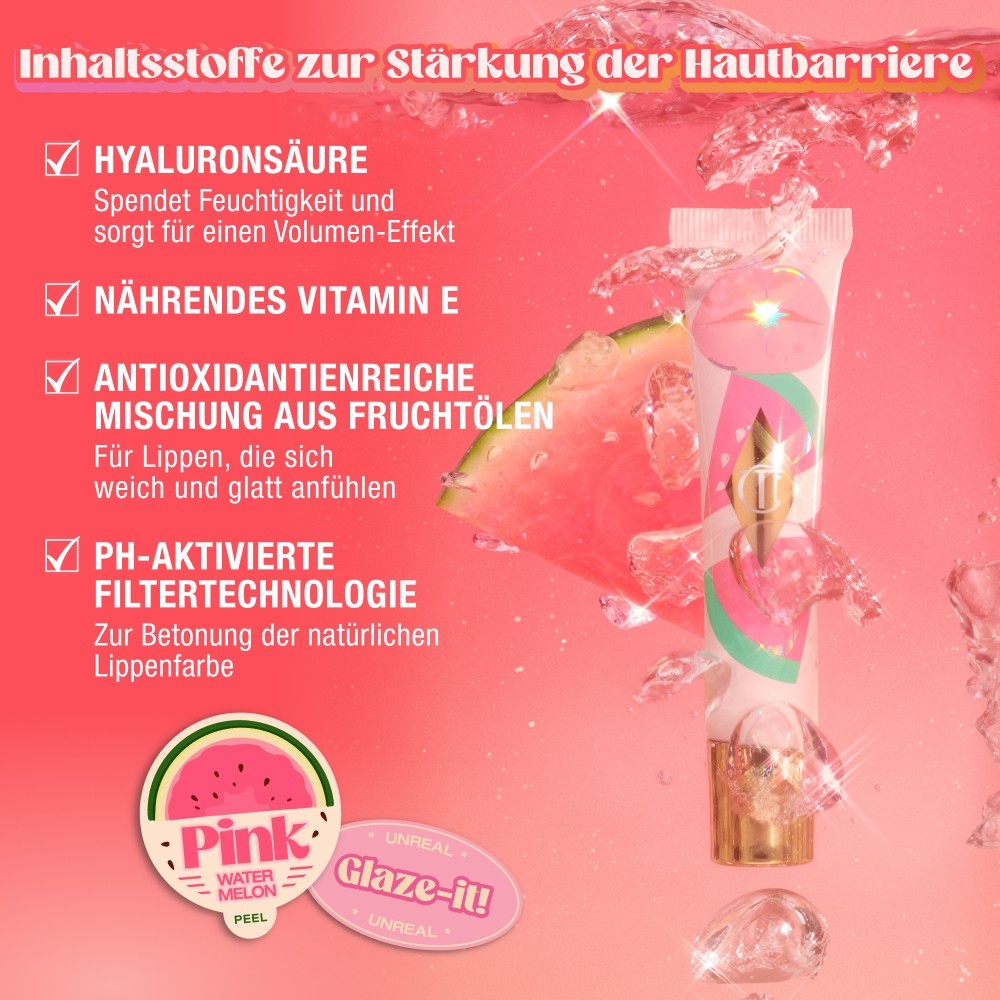 Бальзам для губ Charlotte Tilbury — Масло для губ unreal lips healthy glow nectar , pink watermelon, объем, 14 мл — фото 4