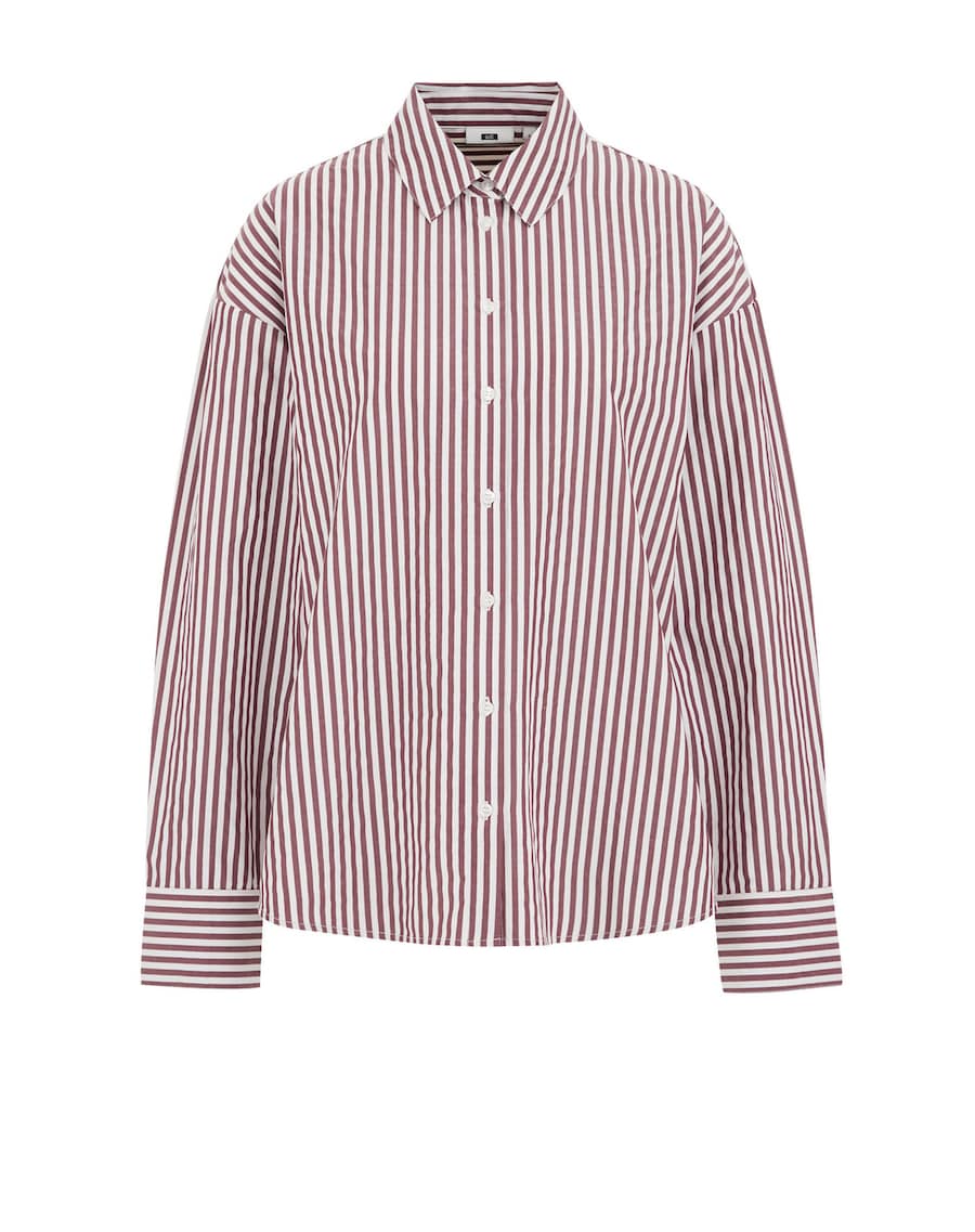 

Блуза WE Fashion, темно-красный/натуральный белый