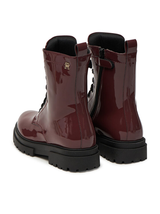 Шнурованные ботильоны Lace-Up Bootie T4A5-34025-0775 D Tommy Hilfiger, красный — фото 3