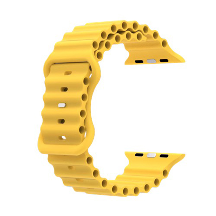 

Wepro Часы Strap Apple Compatibility Silicone Material 150mm~220mm, [Sponge yellow] elastic fit ★ one-piece buckle