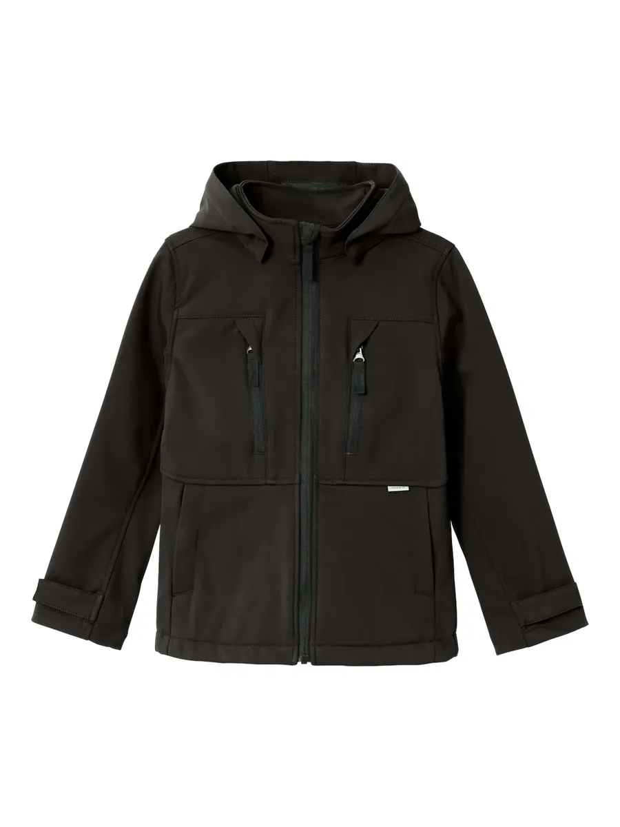 

Уличная куртка Name It "NKNALFA08 SOFTSHELL JACKET SPORT FO NOOS", с капюшоном, черный